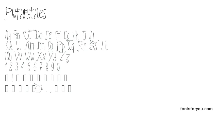 Czcionka Pwfairytales – alfabet, cyfry, specjalne znaki