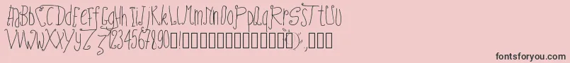 フォントPwfairytales – ピンクの背景に黒い文字