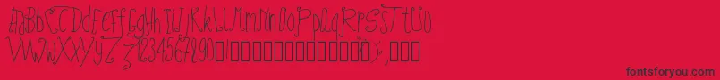 フォントPwfairytales – 赤い背景に黒い文字