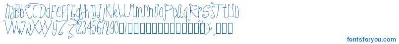 Pwfairytales-fontti – siniset fontit valkoisella taustalla