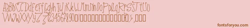 Шрифт Pwfairytales – коричневые шрифты на розовом фоне