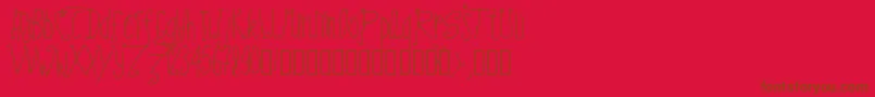 Pwfairytales-fontti – ruskeat fontit punaisella taustalla