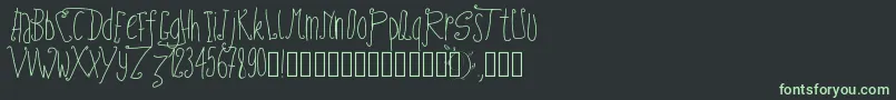 Шрифт Pwfairytales – зелёные шрифты на чёрном фоне