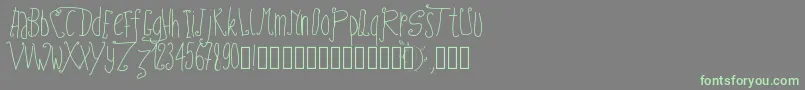 Шрифт Pwfairytales – зелёные шрифты на сером фоне