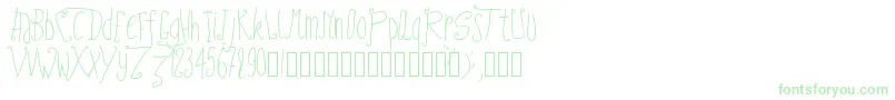Шрифт Pwfairytales – зелёные шрифты на белом фоне