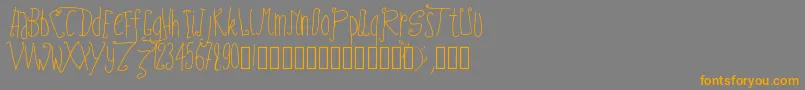 Pwfairytales Font – Orange Fonts on Gray Background