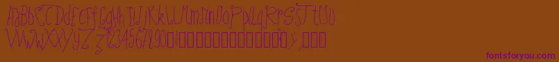 Шрифт Pwfairytales – фиолетовые шрифты на коричневом фоне