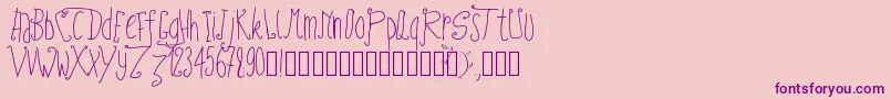 Шрифт Pwfairytales – фиолетовые шрифты на розовом фоне