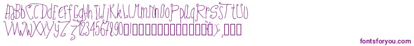 Шрифт Pwfairytales – фиолетовые шрифты на белом фоне