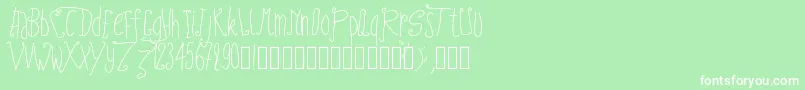 Pwfairytales Font – White Fonts on Green Background