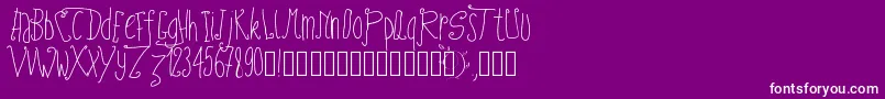 フォントPwfairytales – 紫の背景に白い文字