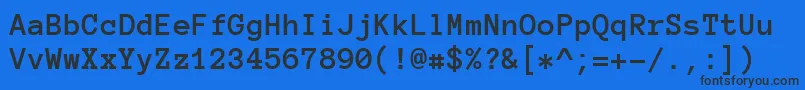 Шрифт Anonymouspro ffy – чёрные шрифты на синем фоне