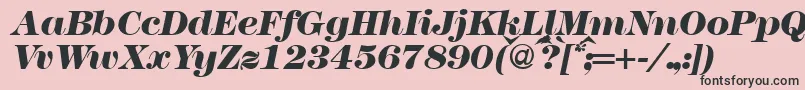 fuente Modern438heavyRegularitalic – Fuentes Negras Sobre Fondo Rosa