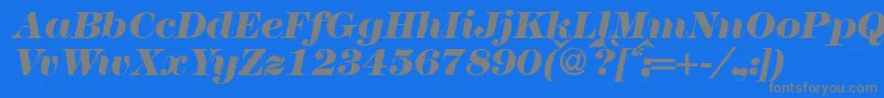 Police Modern438heavyRegularitalic – polices grises sur fond bleu