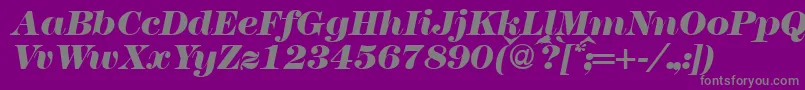 Police Modern438heavyRegularitalic – polices grises sur fond violet