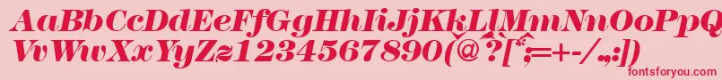 fuente Modern438heavyRegularitalic – Fuentes Rojas Sobre Fondo Rosa