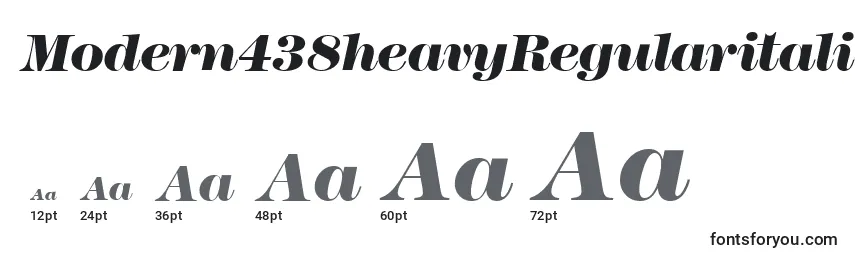 Modern438heavyRegularitalic Font Sizes