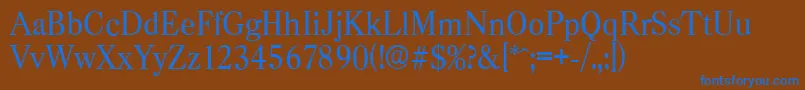 CasadserialRegular Font – Blue Fonts on Brown Background