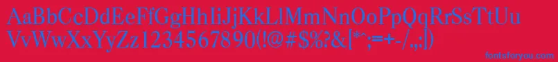 CasadserialRegular Font – Blue Fonts on Red Background