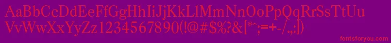 CasadserialRegular Font – Red Fonts on Purple Background