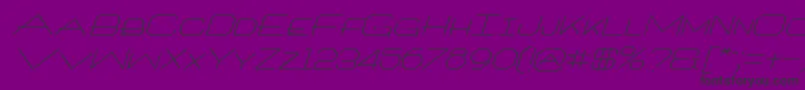 Шрифт ArtlookinItalic – чёрные шрифты на фиолетовом фоне
