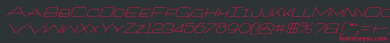 Czcionka ArtlookinItalic – czerwone czcionki na czarnym tle