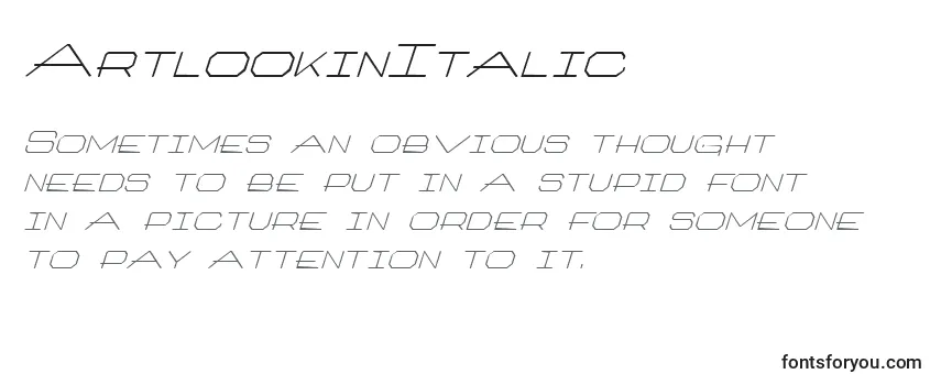 ArtlookinItalic Font