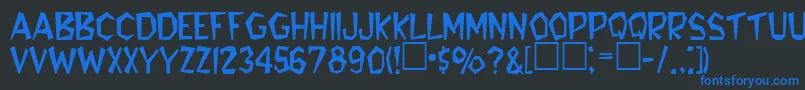 BennieaRegular Font – Blue Fonts on Black Background