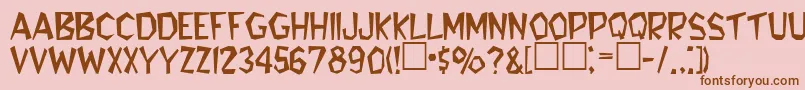 BennieaRegular Font – Brown Fonts on Pink Background