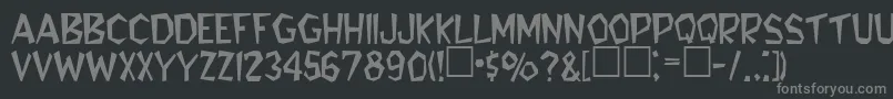 BennieaRegular Font – Gray Fonts on Black Background