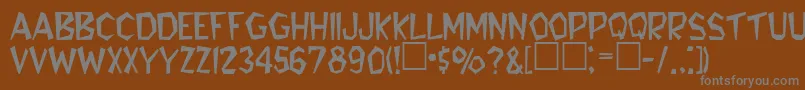 BennieaRegular Font – Gray Fonts on Brown Background