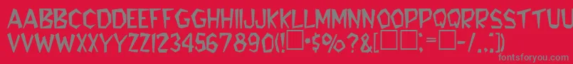 BennieaRegular Font – Gray Fonts on Red Background