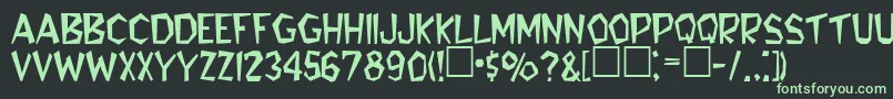 BennieaRegular Font – Green Fonts on Black Background