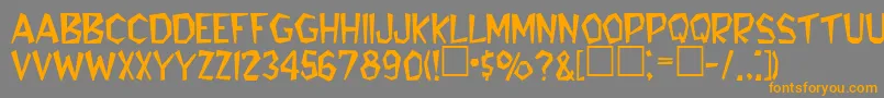 BennieaRegular Font – Orange Fonts on Gray Background