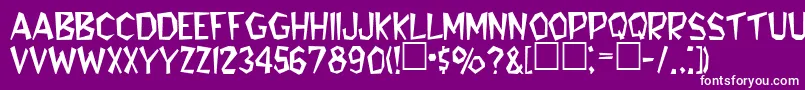 BennieaRegular Font – White Fonts on Purple Background
