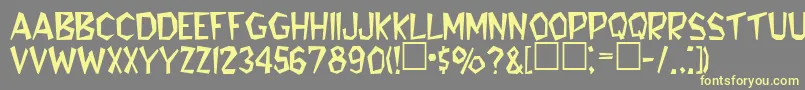 BennieaRegular Font – Yellow Fonts on Gray Background