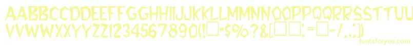 BennieaRegular Font – Yellow Fonts on White Background