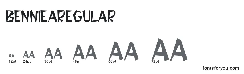 BennieaRegular Font Sizes