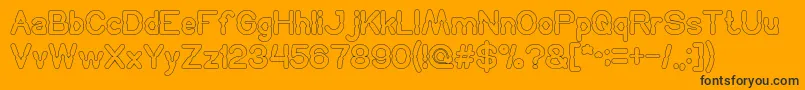 HydraulicsSystemOutline Font – Black Fonts on Orange Background