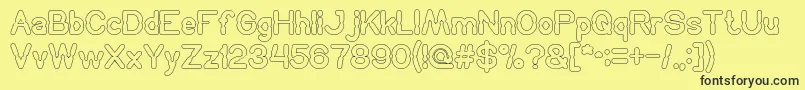 HydraulicsSystemOutline Font – Black Fonts on Yellow Background