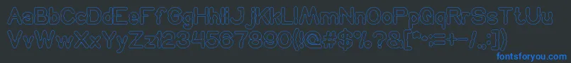 HydraulicsSystemOutline Font – Blue Fonts on Black Background