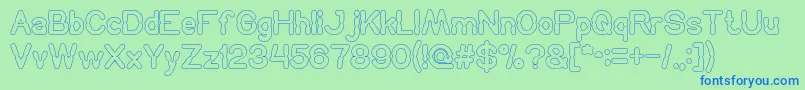 HydraulicsSystemOutline Font – Blue Fonts on Green Background