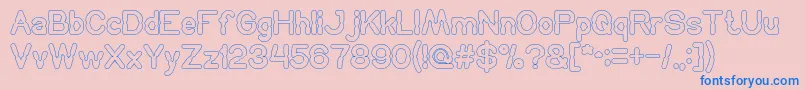 HydraulicsSystemOutline Font – Blue Fonts on Pink Background