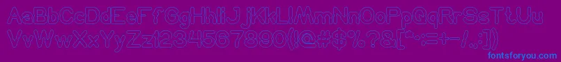 HydraulicsSystemOutline Font – Blue Fonts on Purple Background