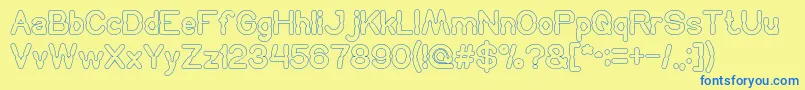 HydraulicsSystemOutline Font – Blue Fonts on Yellow Background