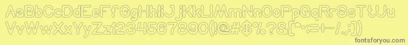 HydraulicsSystemOutline Font – Gray Fonts on Yellow Background