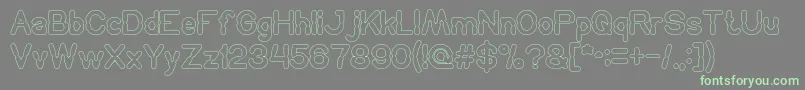 HydraulicsSystemOutline Font – Green Fonts on Gray Background