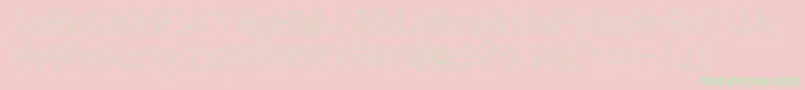 HydraulicsSystemOutline Font – Green Fonts on Pink Background