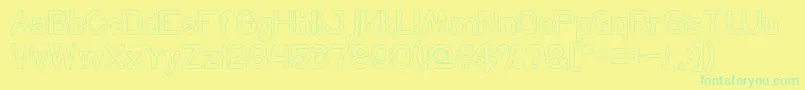 HydraulicsSystemOutline Font – Green Fonts on Yellow Background