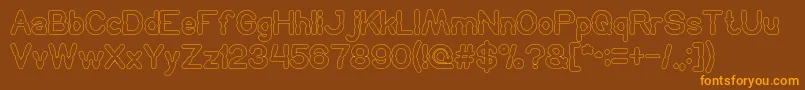 HydraulicsSystemOutline Font – Orange Fonts on Brown Background